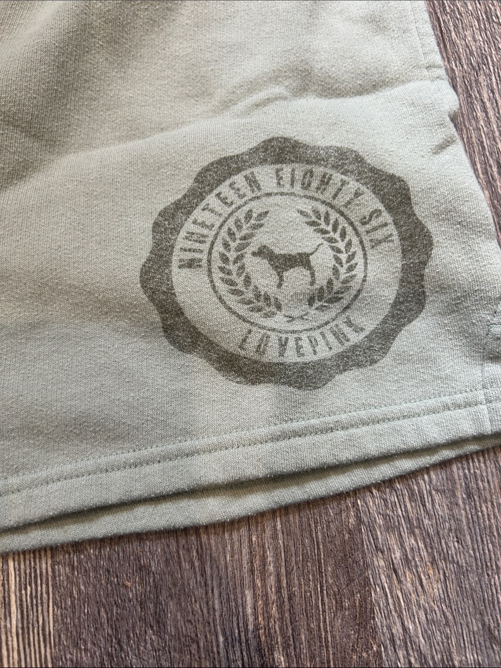 PINK Victoria's Secret Light Sage Green Athletic Shorts Size Medium - Picture 5 of 6